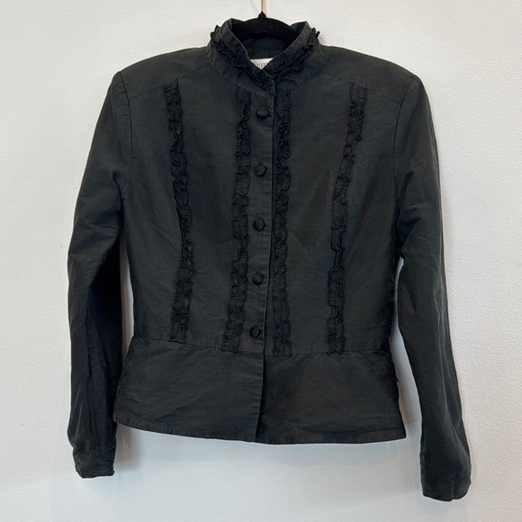 SAVIGO Jackets & Blazers - Savigo Black Silk Jacket Size M